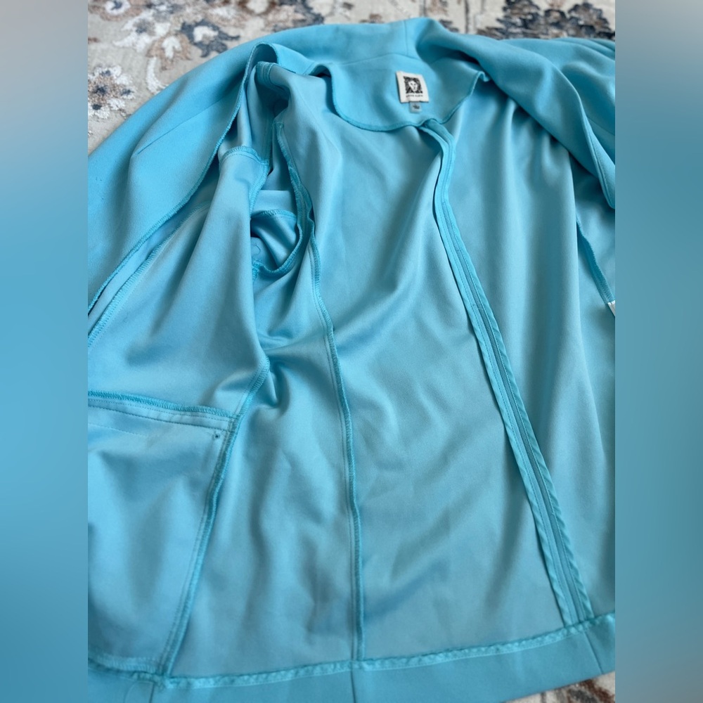 Anne Klein Sky Blue Jacket with Gold Accent size L - Picture 11 of 14